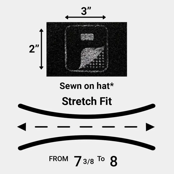 Pull Patch XL/XXL Flexfit kasket sort curved bill