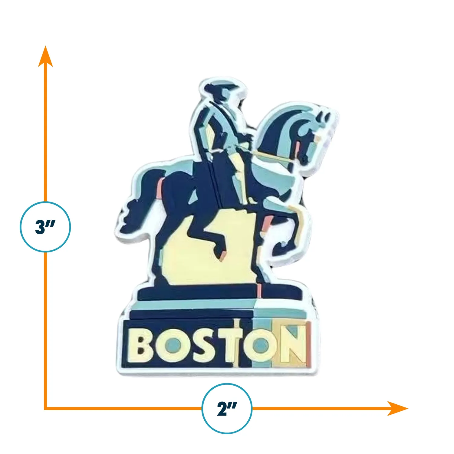 Vagabond Heart Boston køleskabsmagnet PVC 76 mm
