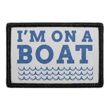 Pull Patch I'm On A Boat patch med velcro bølger
