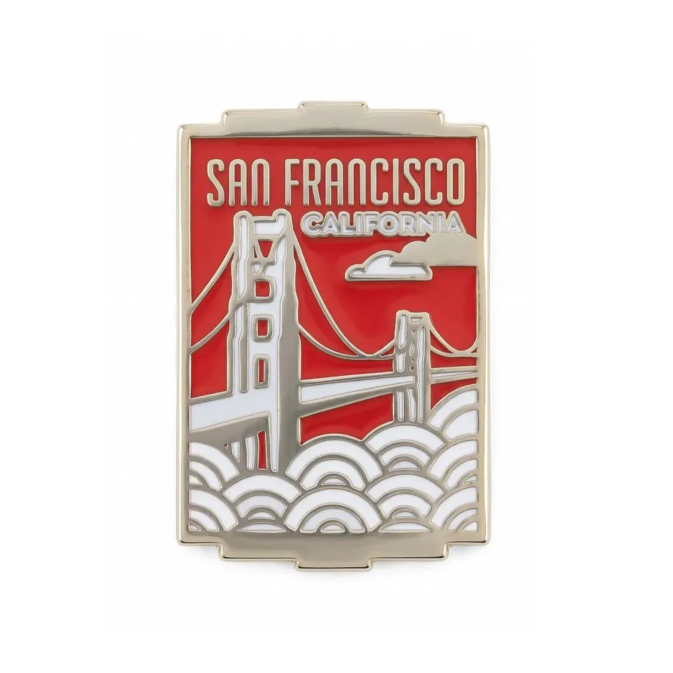 Vagabond Heart San Francisco pin hard emalje