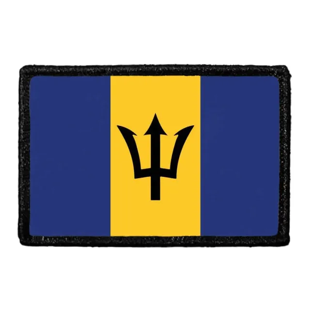 Pull Patch Barbados Flag patch med velcro farvet 1 stk