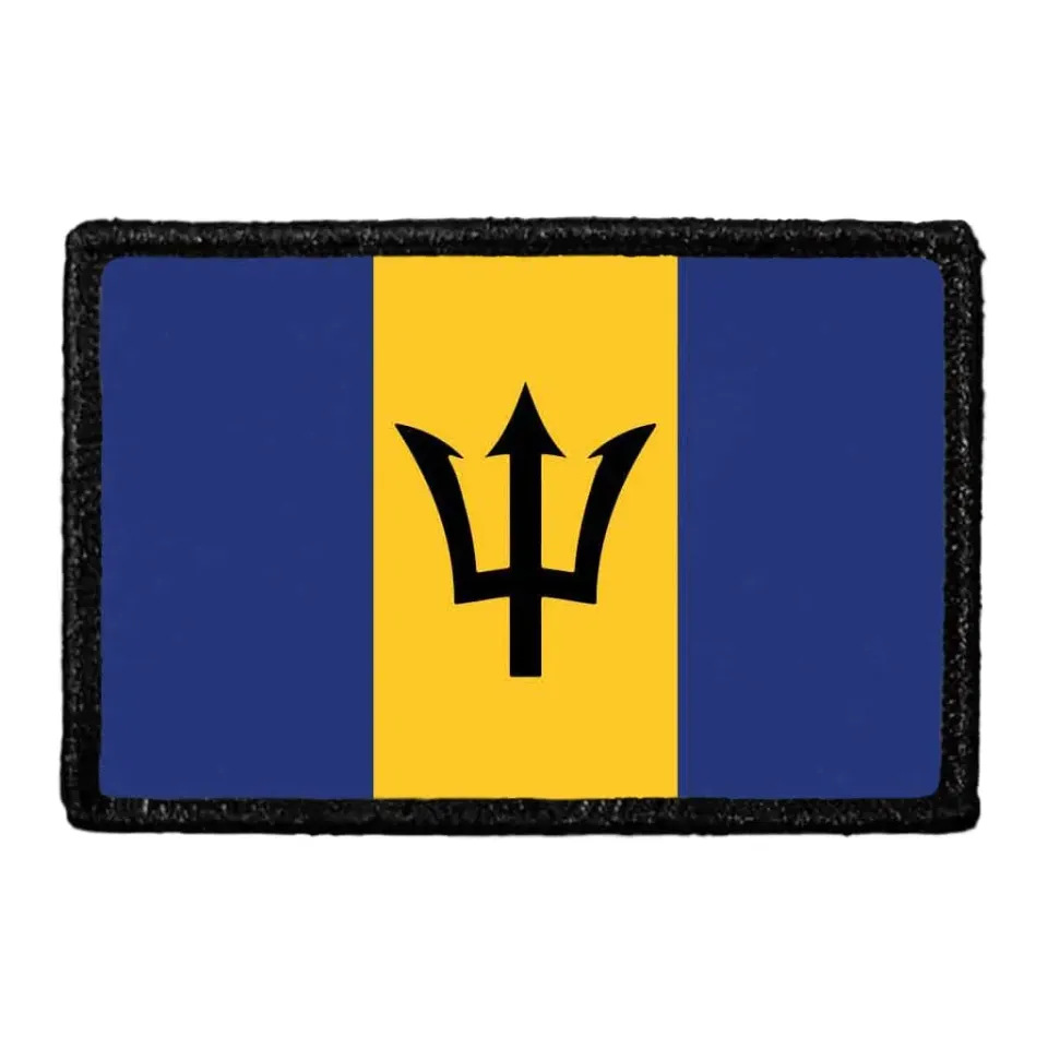 Pull Patch Barbados Flag patch med velcro farvet 1 stk