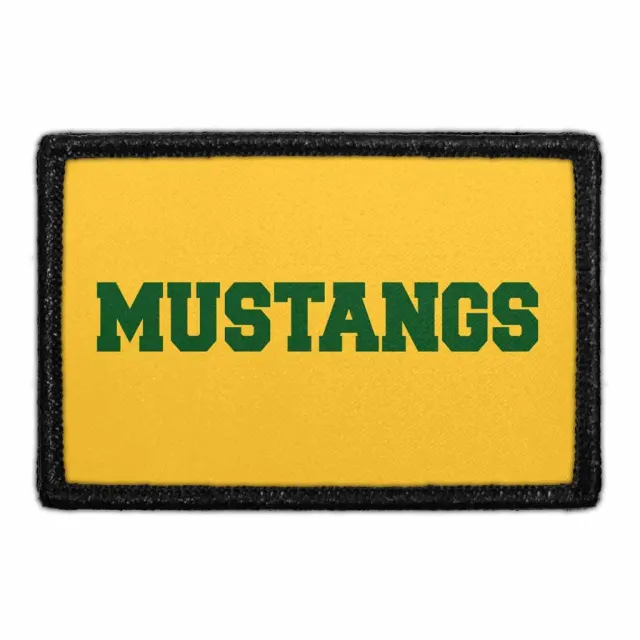 Pull Patch Mustangs Green Text patch grøn tekst
