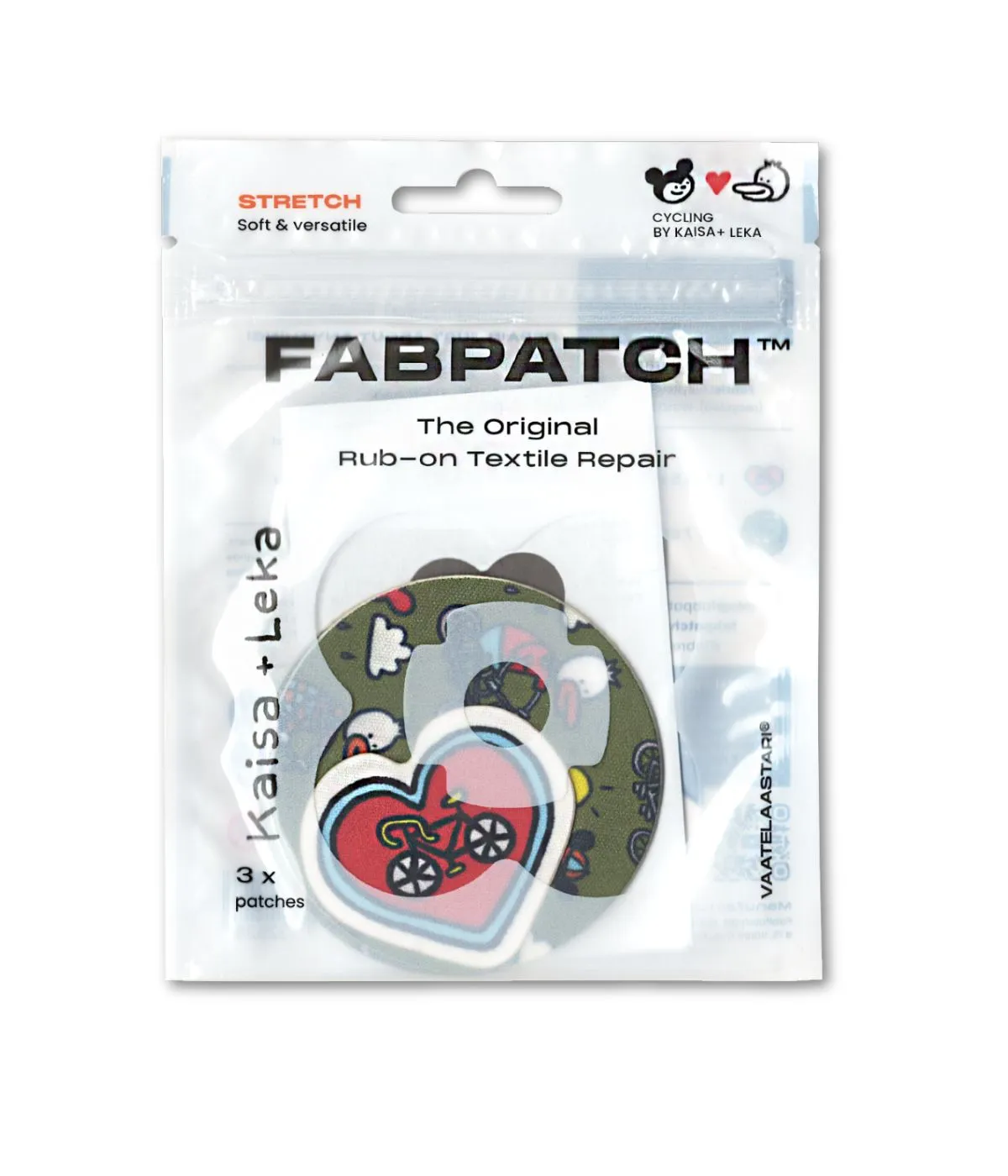 FabPatch STRETCH Cycling lapper 3 stk motiv