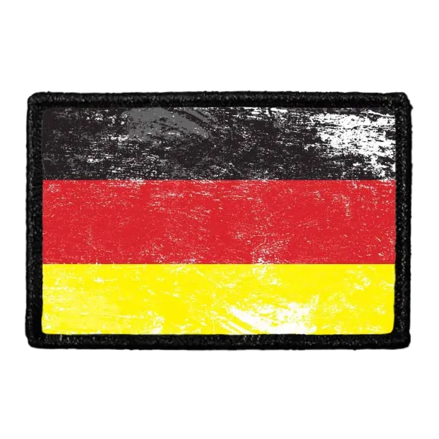 Pull Patch Tyskland Flag patch farvet distressed velcro