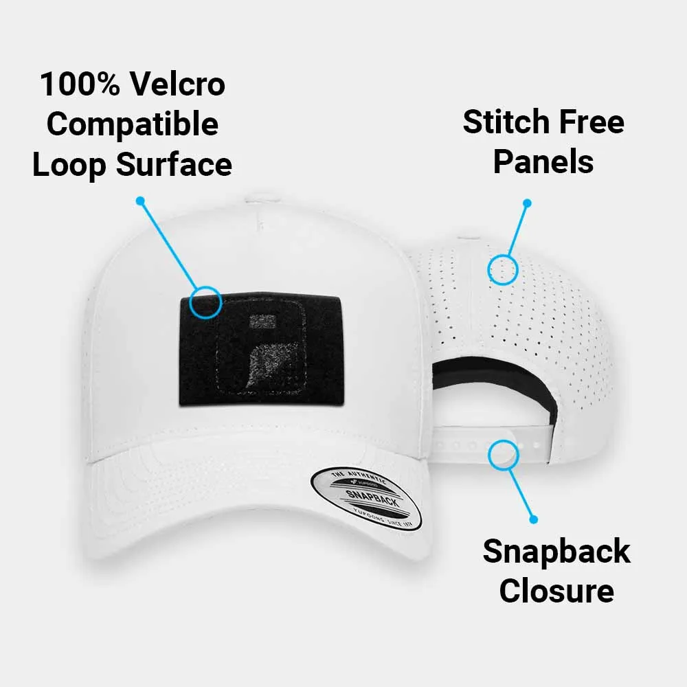 Pull Patch Premium Snapback kasket perforeret hvid