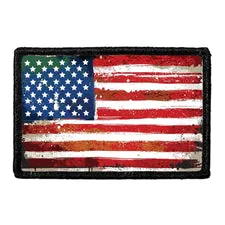 Pull Patch American Flag Distressed patch velcro 76 mm