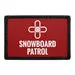 Pull Patch Snowboard Patrol velcromærke 76x51 mm