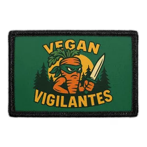 Pull Patch Vegan Vigilantes patch med velcro 76x51 mm