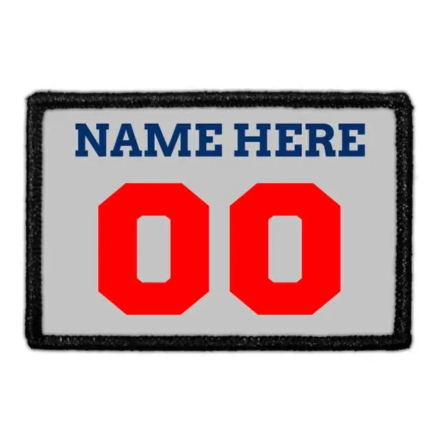 Pull Patch Customizable Jersey patch blå/sølv/rød med velcro