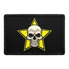 Pull Patch Cartoon Skull patch med velcro dødningehoved