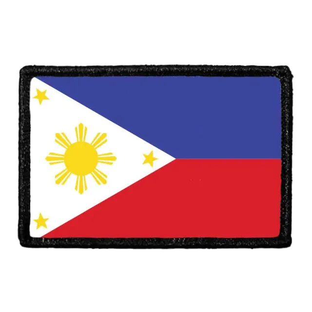 Pull Patch Philippines National Flag patch farve velcro 1 stk