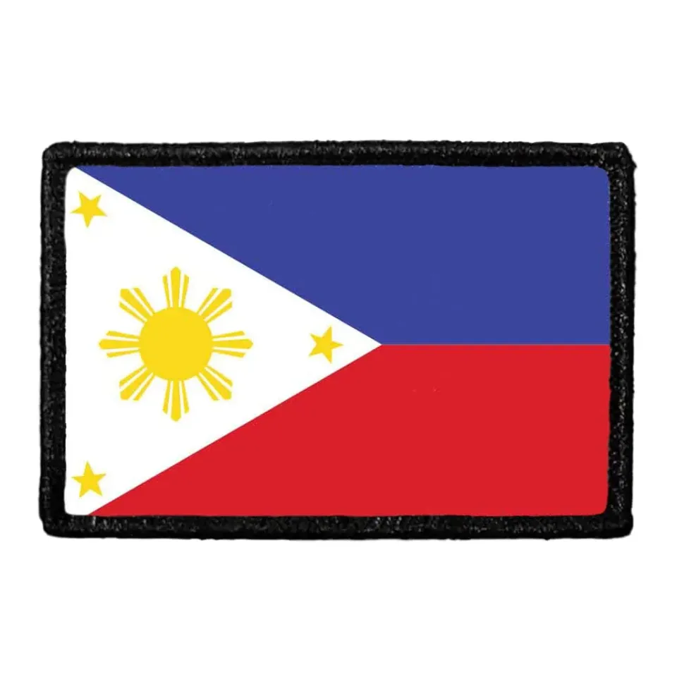 Pull Patch Philippines National Flag patch farve velcro 1 stk