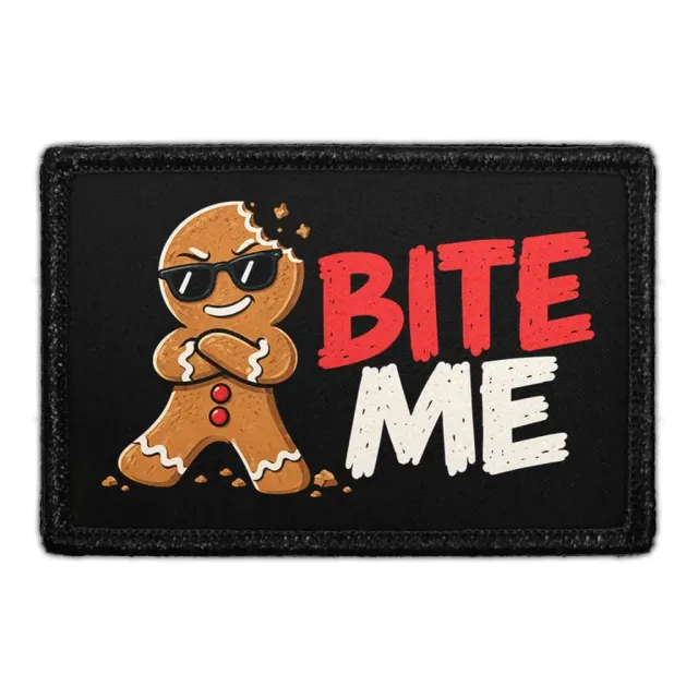 Pull Patch Bite Me patch med velcro julepepparkage