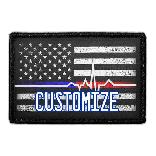 Pull Patch LGBTQ+ US Flag custom patch med tekst