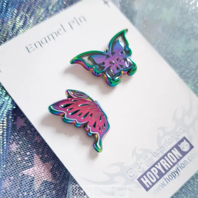 Hopyrion Nova Wings Pair emalje pin regnbue 2 cm