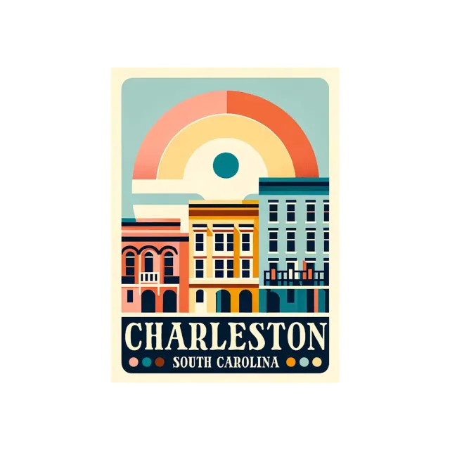 Vagabond Heart Charleston klistermærke 76x54 mm vinyl