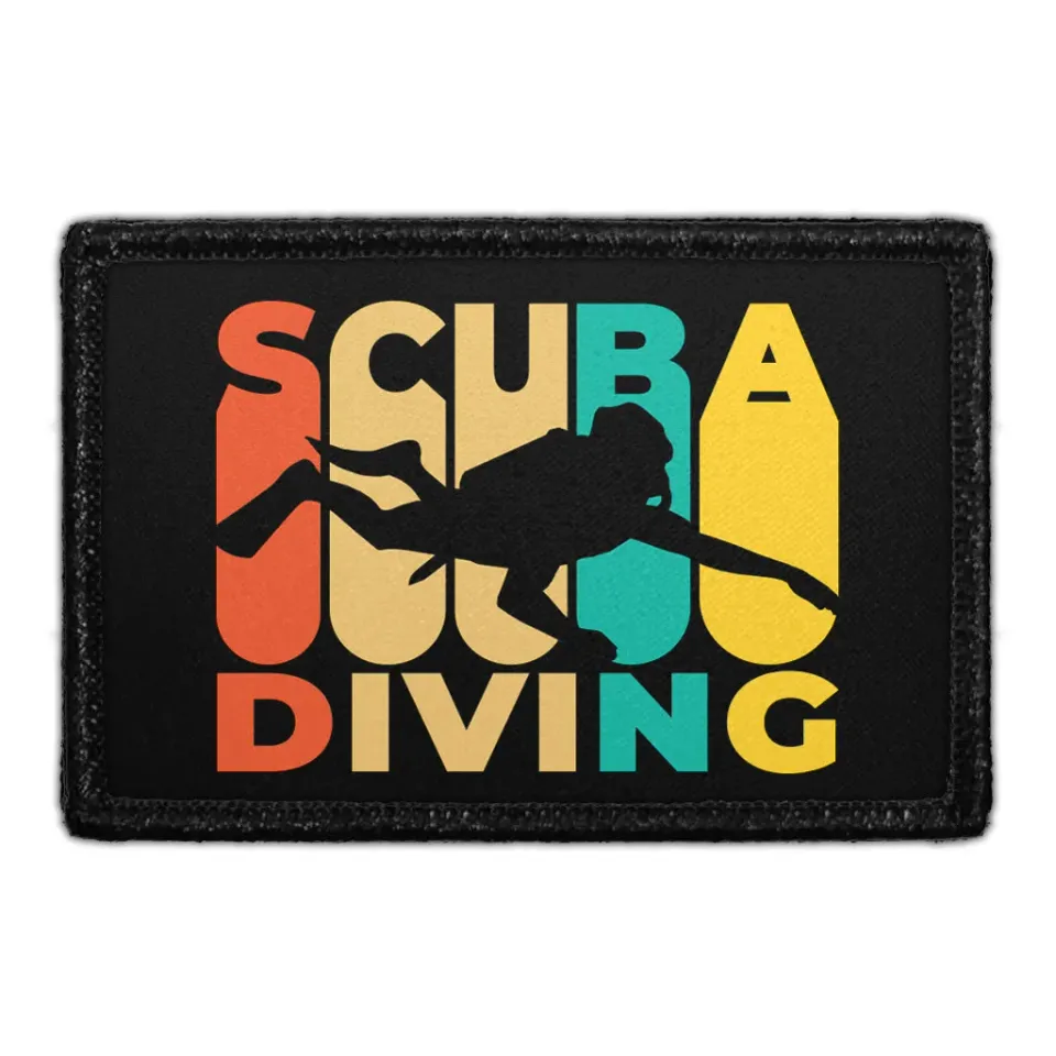 Pull Patch Scuba Diving patch velcro 76x51 mm ocean