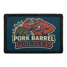 Pull Patch Pork Barrel Pounders patch 76 mm velcro