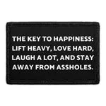 Pull Patch The Key to Happiness Lift Heavy patch 76x51 mm velcro