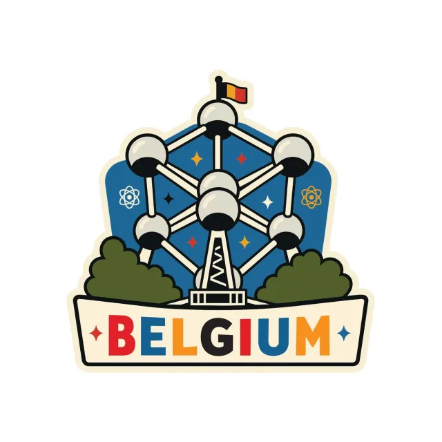 Vagabond Heart Belgium klistermærke vinyl 70 mm