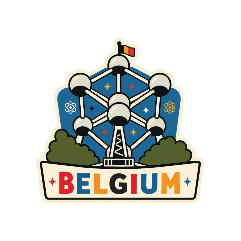 Vagabond Heart Belgium klistermærke vinyl 70 mm