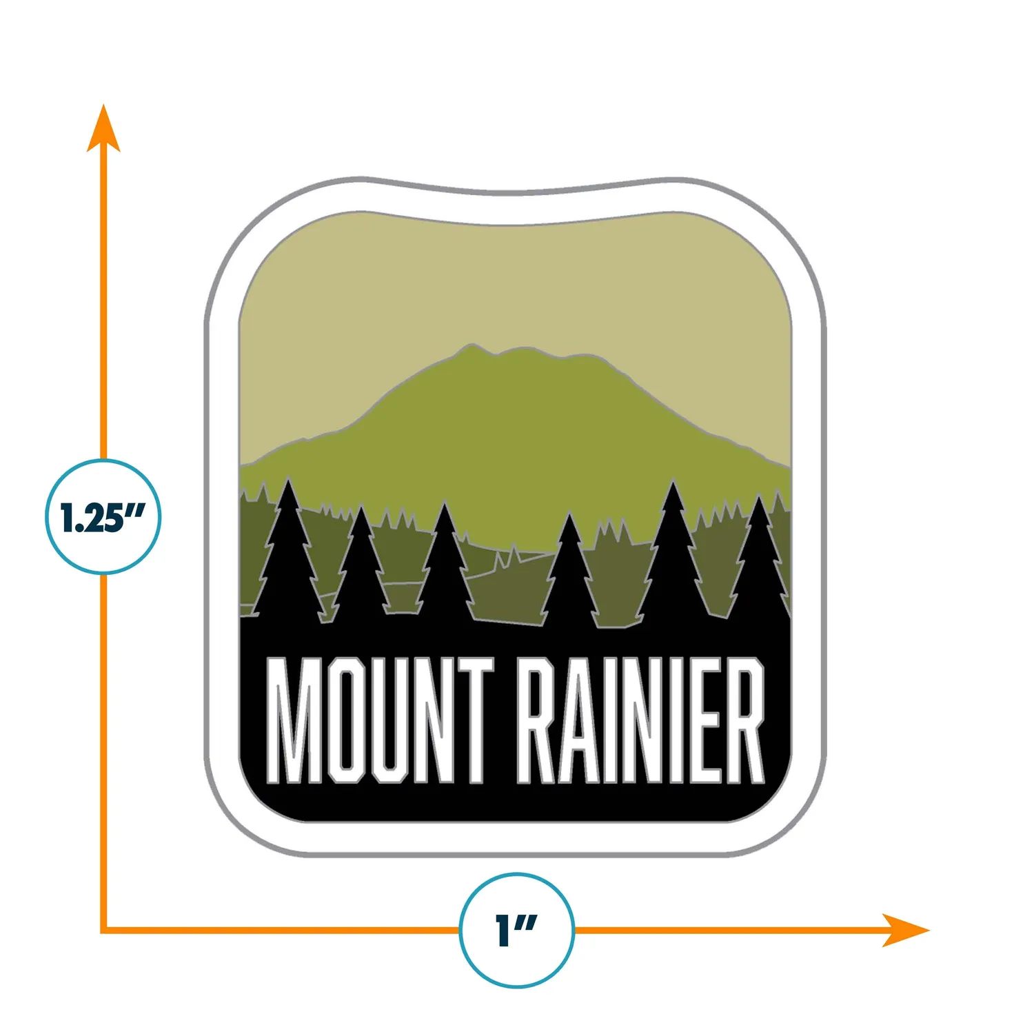 Vagabond Heart Mount Rainier emaljepin 32x25 mm