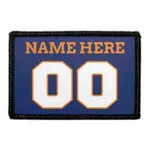 Pull Patch Jersey patch blå-orange-hvid 9 tegn tekst