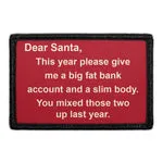 Pull Patch Dear Santa Bank Account Slim Body patch tekst