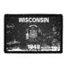 Pull Patch Wisconsin State Flag patch black white