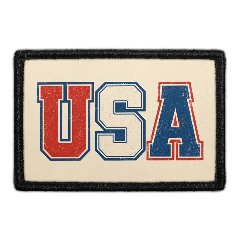 Pull Patch USA Vintage patch 3x2 velcro