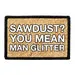 Pull Patch Sawdust Man Glitter patch håndværk