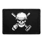 Pull Patch Roughnecks Skull patch sort/hvid velcro