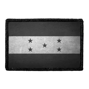 Pull Patch Honduras Flag patch sort hvid slidt