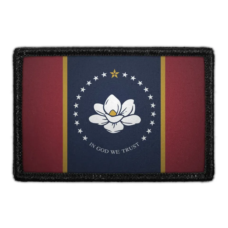 Pull Patch Mississippi State Flag patch ny farve