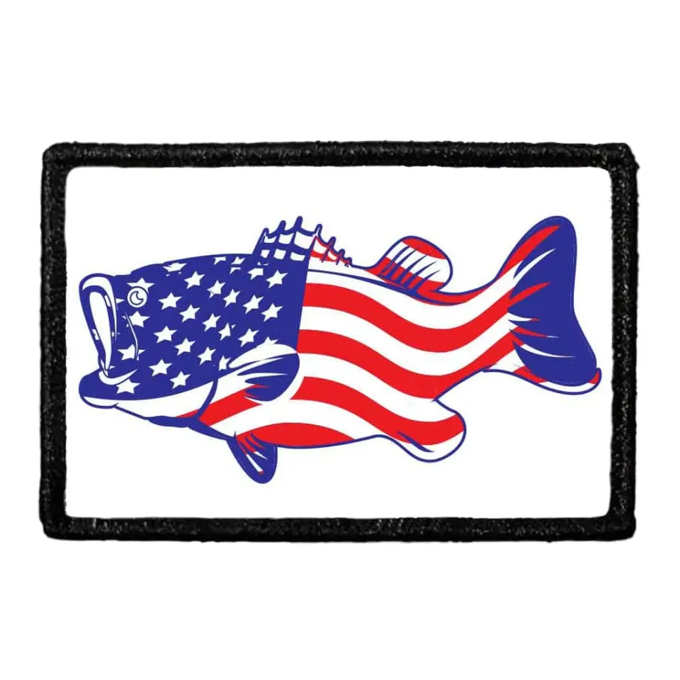Pull Patch US Flag Bass patch 76x51 mm velcro