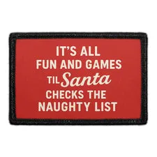 Pull Patch Santa Naughty List patch velcro jul