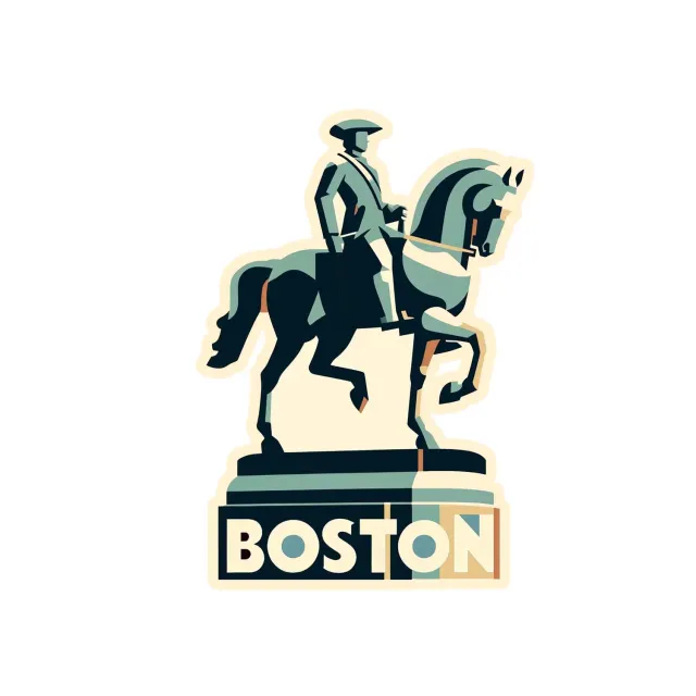 Vagabond Heart Boston køleskabsmagnet PVC 76 mm