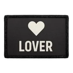 Pull Patch Lover Badge patch med velcro sort