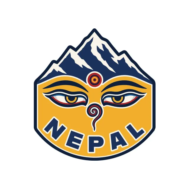 Vagabond Heart Nepal klistermærke vinyl 76 mm