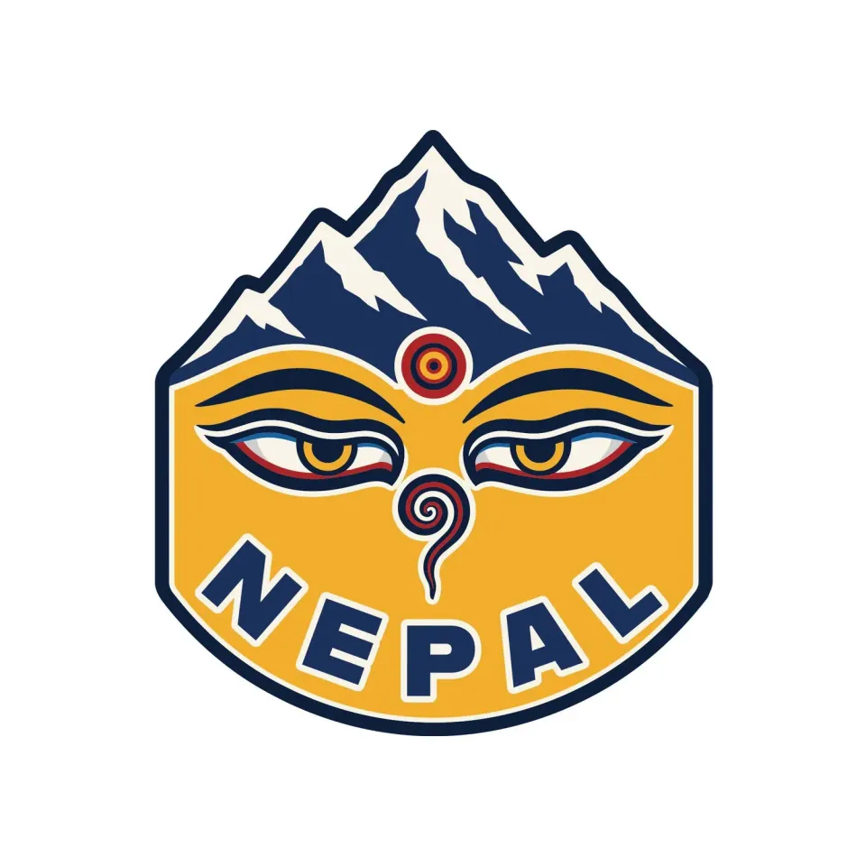 Vagabond Heart Nepal klistermærke vinyl 76 mm