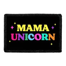 Pull Patch Mama Unicorn patch med velcro enhjørning