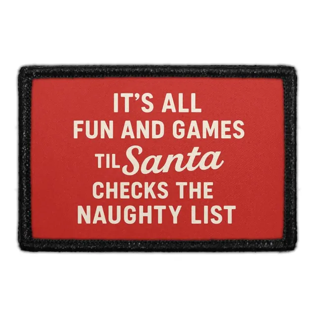 Pull Patch Santa Naughty List julepatch med velcro