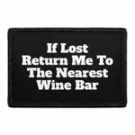 Pull Patch If Lost Wine Bar patch velcro sjov