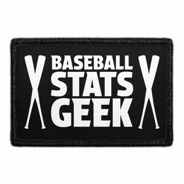 Pull Patch Baseball Stats Geek patch med velcro baseball