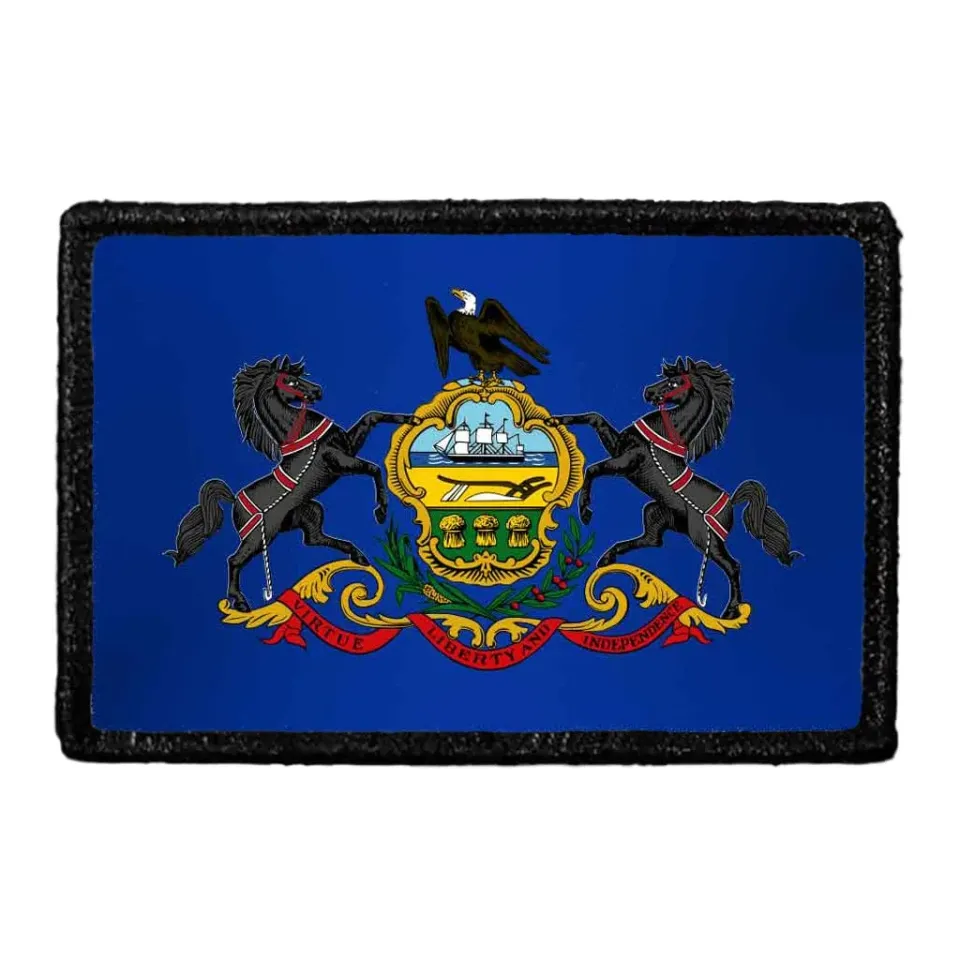 Pull Patch Pennsylvania flag patch farve
