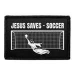 Pull Patch Jesus Saves Soccer patch 7,6x5 cm velcro