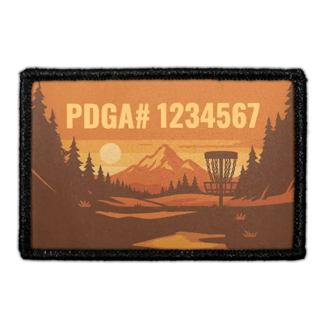 Pull Patch PDGA Mountain patch med eget nummer 1 stk