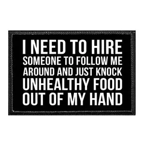 Pull Patch Knock Unhealthy Food patch velcro 76x51 mm