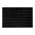 Pull Patch American Flag sort læder patch velcro